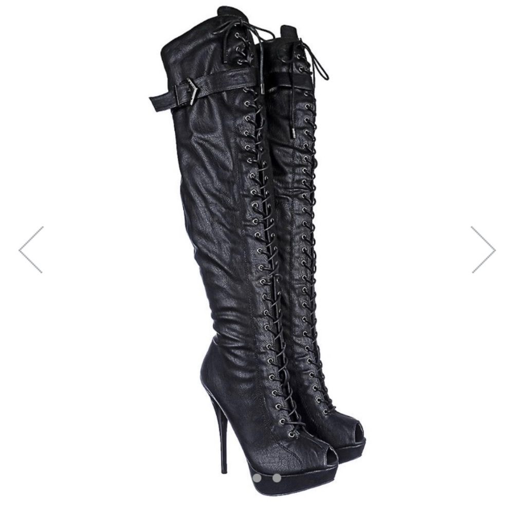 Women's Thigh High Boot Wissper Black/leather